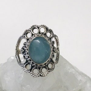 Gorgeous Aquamarine Ring Size 8
