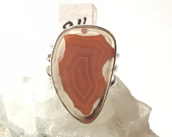 Anillo de ágata, talla 8 1/2