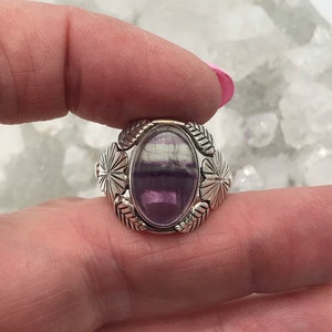 Abstract Fluorite Ring Size 8 1/2 image 6