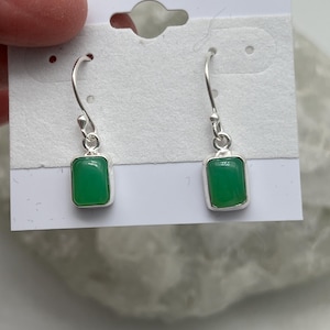 Green Chrysoprase Earrings