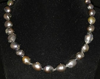 20MM Grey Freshwater Pearl Necklace 18in