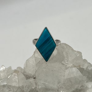 Peruvian Blue Opal  Ring, Size 6