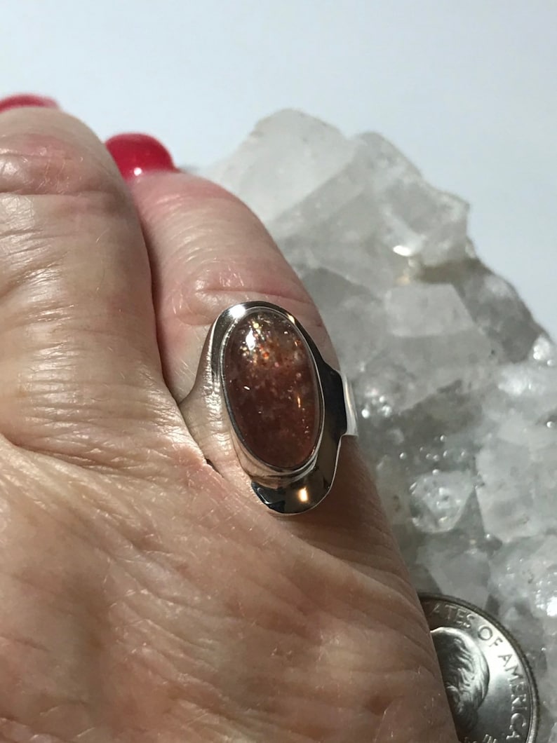 Beautiful Sunstone Ring Size 5