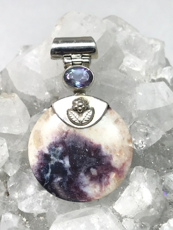 Unique Indian Blanket and Amethyst Pendant