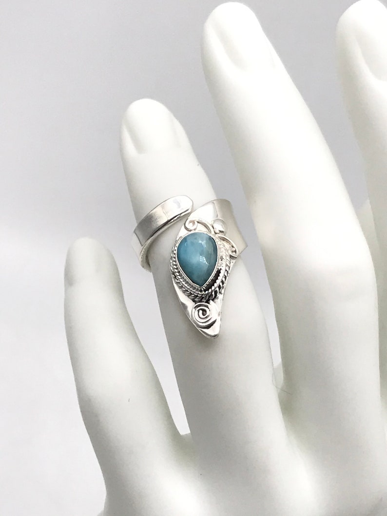 Larimar Ring Size 5 12-Adjustable