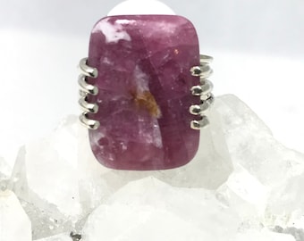 Pink Tourmaline Ring Size 6