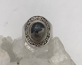 Pyrite/Healer's Gold Ring, Size 9 1/2