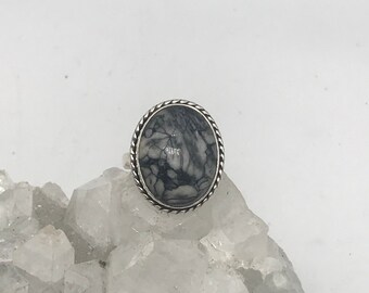 Anillo de jaspe pinolito, talla 8 1/2