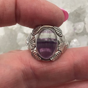 Abstract Fluorite Ring Size 8 1/2 image 3