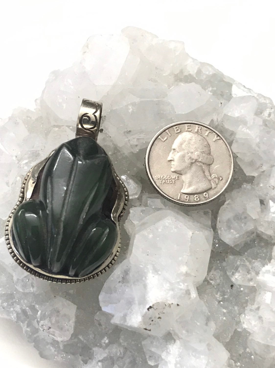 Jade Frog Pendant Etsy