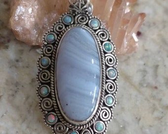 Gorgeous Blue Lace Agate and Opal