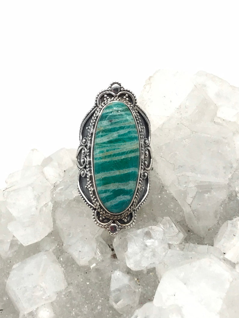 Russian Amazonite Ring Size 6