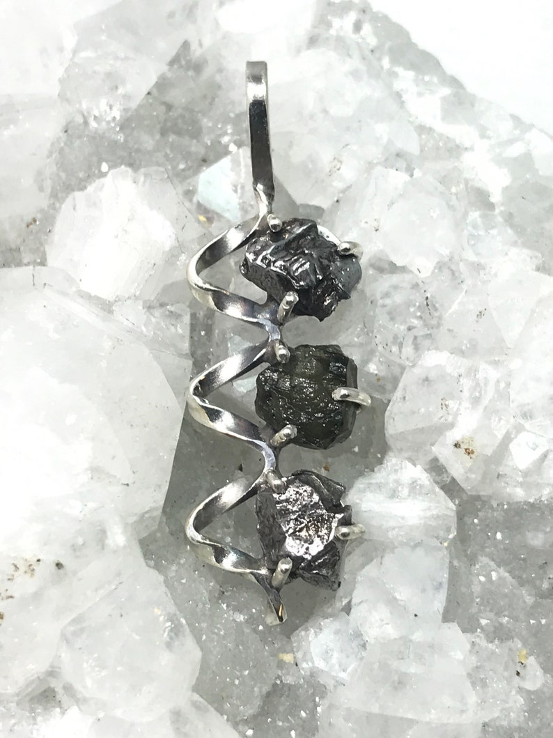 Meteorite and Moldavite Pendant