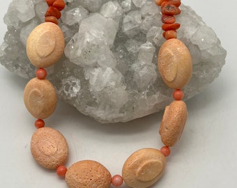 Orange Coral  Necklace-18-19" Adjustable