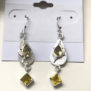 CLEARANCE Yellow Crystal Earrings