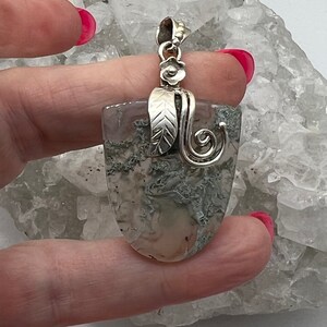 CLEARANCE Amazing Moss Agate Pendant
