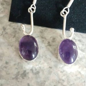 CLEARANCE Amethyst Charm Earrings