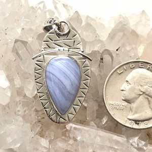 Beautiful Blue Lace Agate Pendant