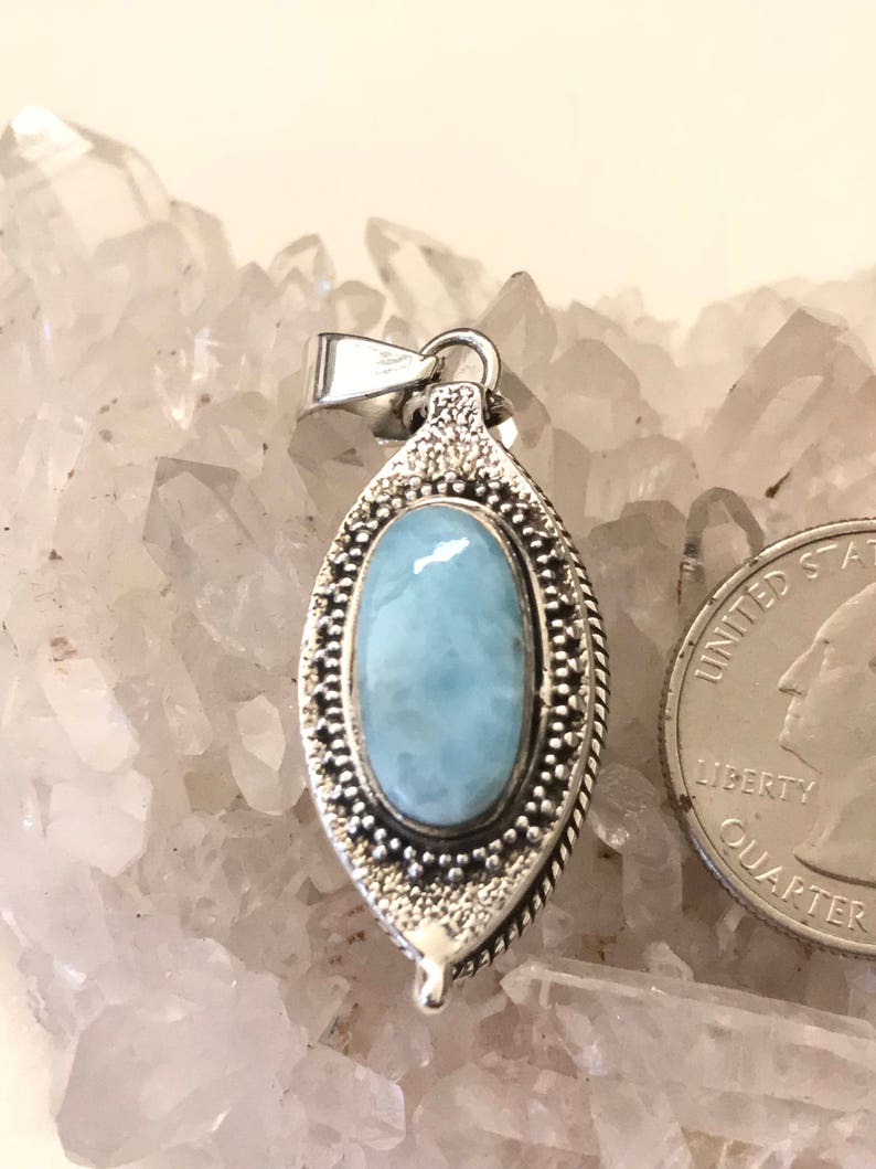 Larimar Poison Box Pendant