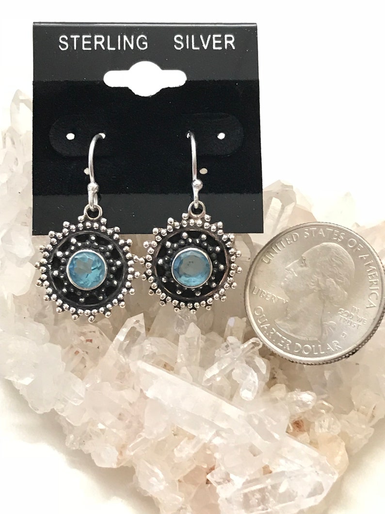 CLEARANCE Blue Topaz Dangle Earrings