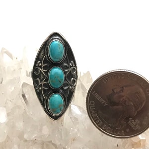 Türkis Ring, Größe 7 1/2
