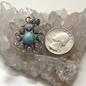 Larimar and Blue Topaz Pendant image 3