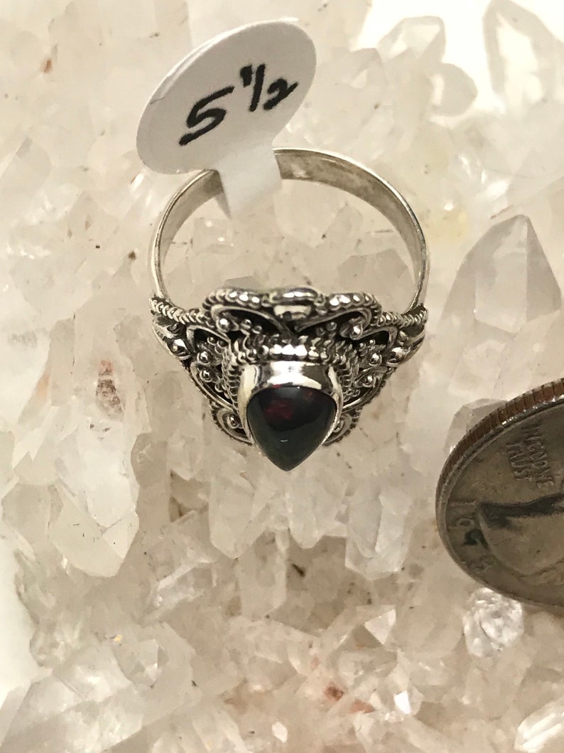 Size 5 12 Black Opal Ring