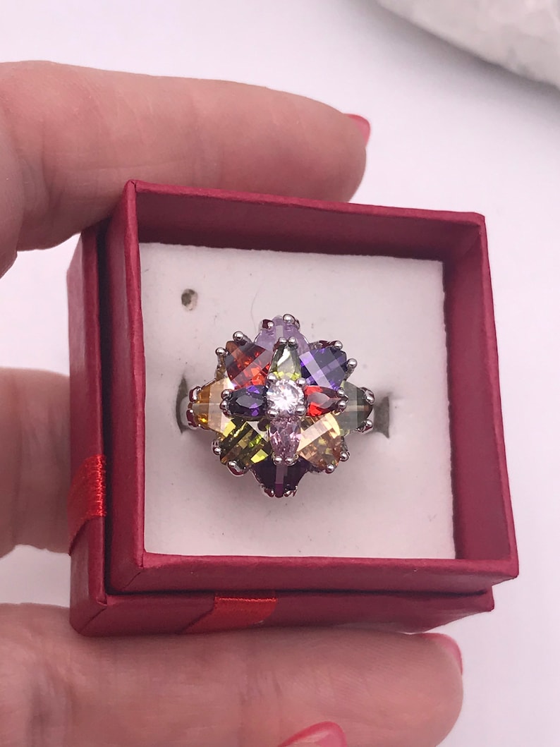 CZ Crystal Ring Size 8 12