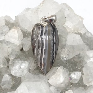 CLEARANCE Crazy Lace Agate Heart Pendant Necklace