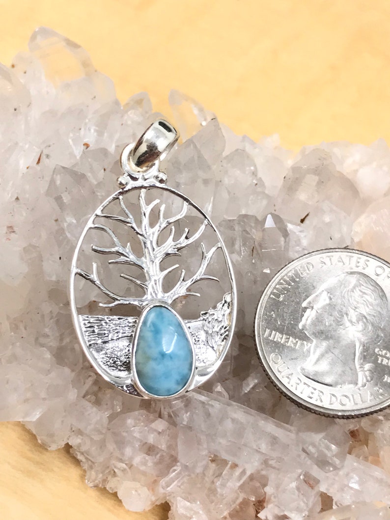 Larimar Tree of Life Pendant