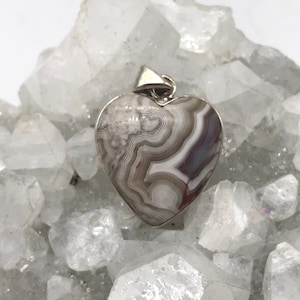 CLEARANCE Crazy Lace Agate Heart Pendant