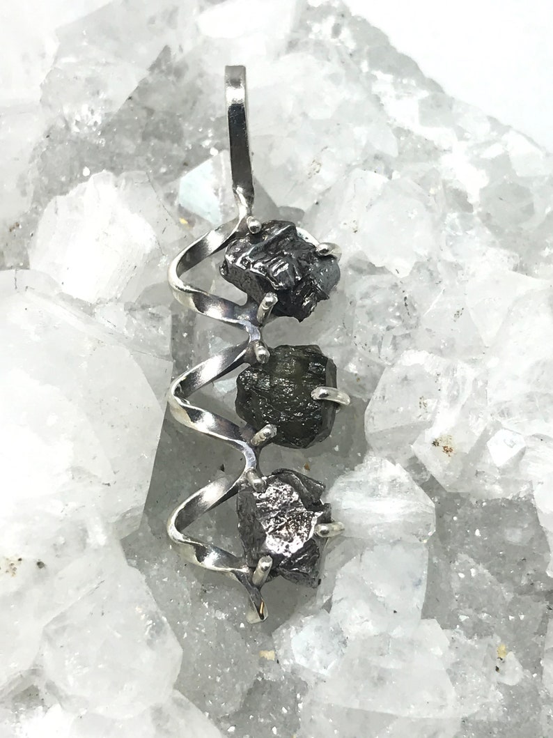 Meteorite and Moldavite Pendant