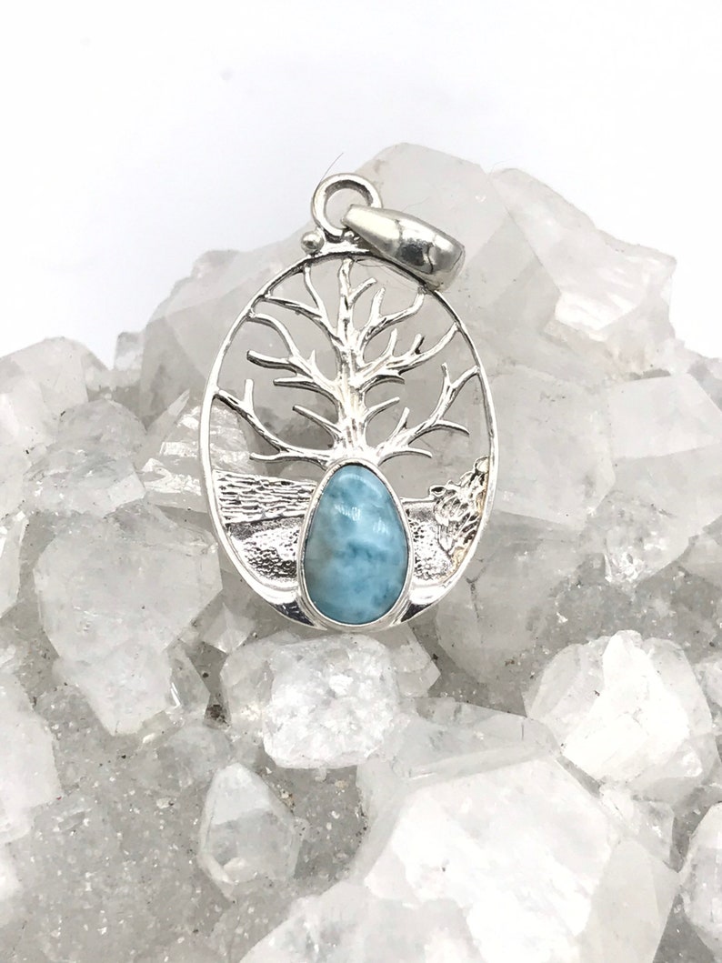 Larimar Tree of Life Pendant