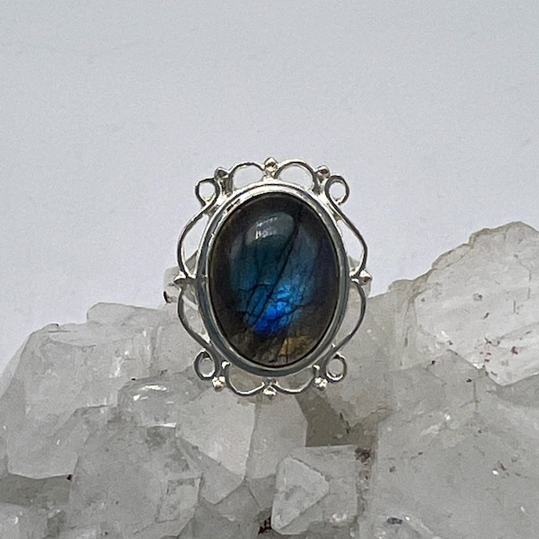 Labradorite Ring, Size  8 1/2