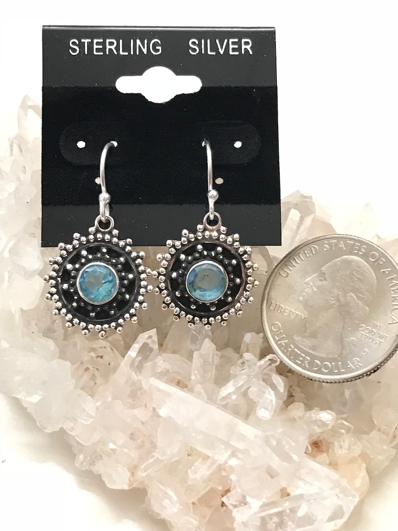 CLEARANCE Blue Topaz Dangle Earrings