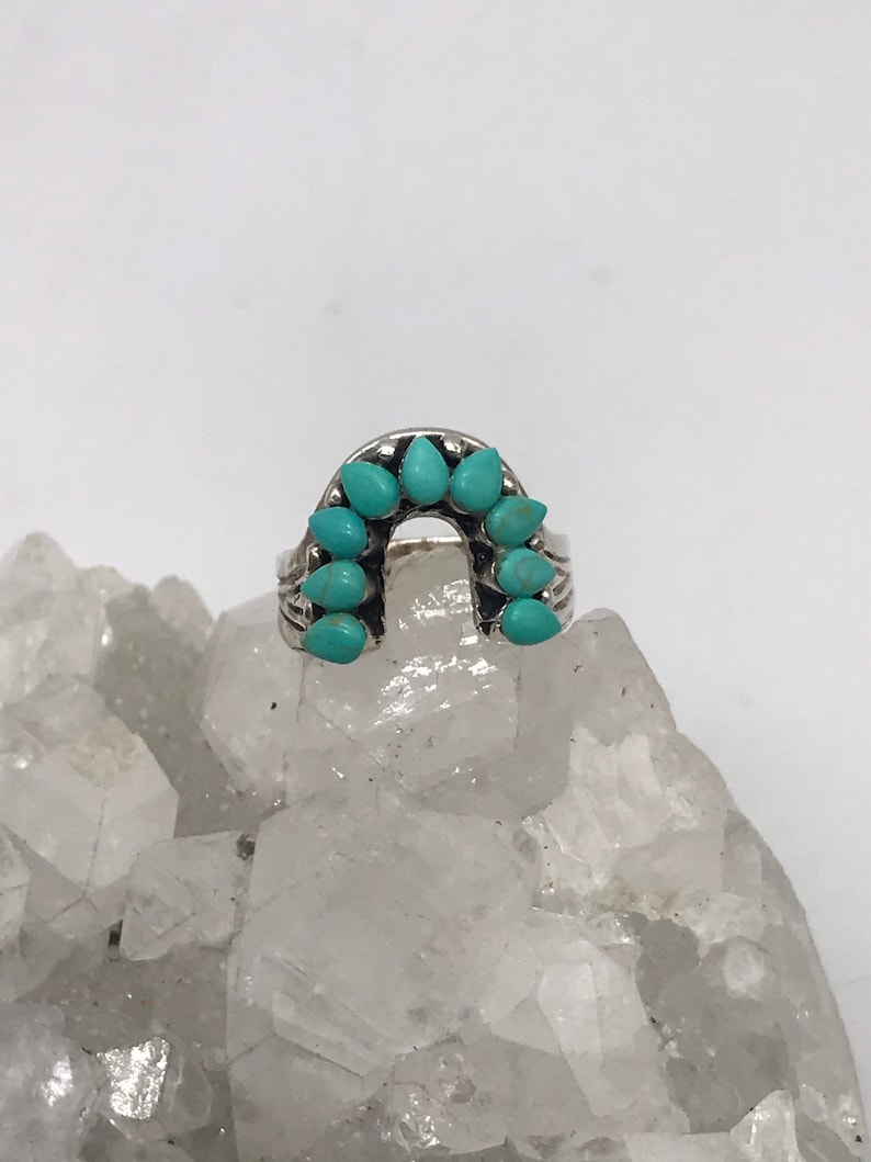 Blue Turquoise Ring, Size 7 1/2 Etsy