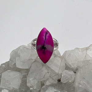 Pink Dendritic Opal Ring, Size 5 1/2