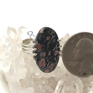 Leopard Skin Jasper Ring Size 8