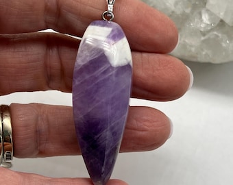 Chevron Amethyst Point Pendant