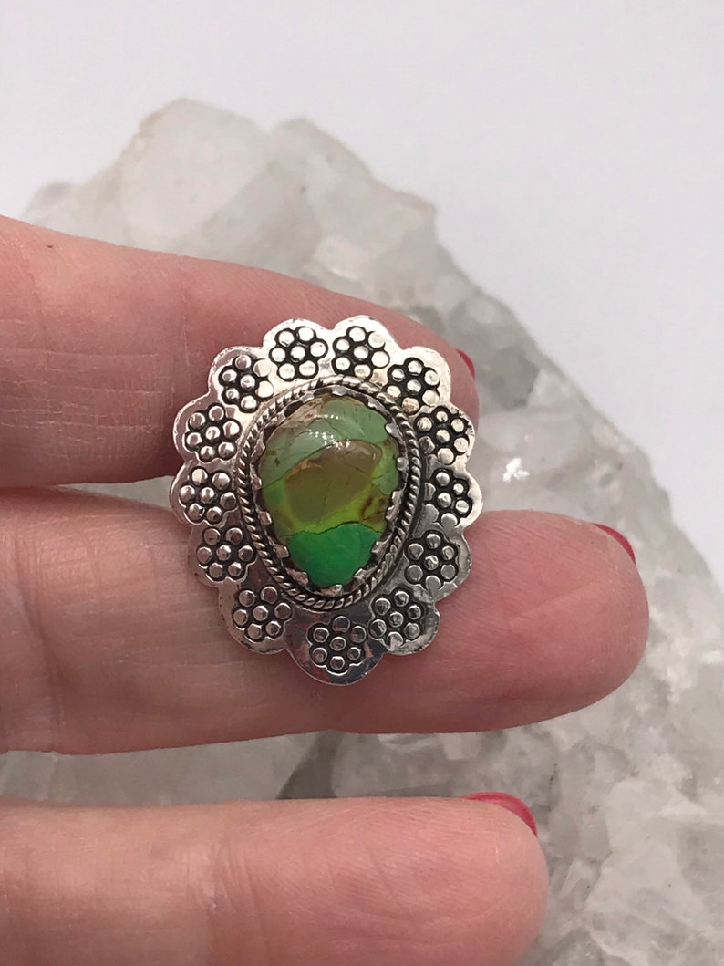 Green Turquoise Ring Size 7 12