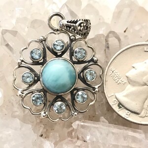 Larimar and Blue Topaz Pendant image 6