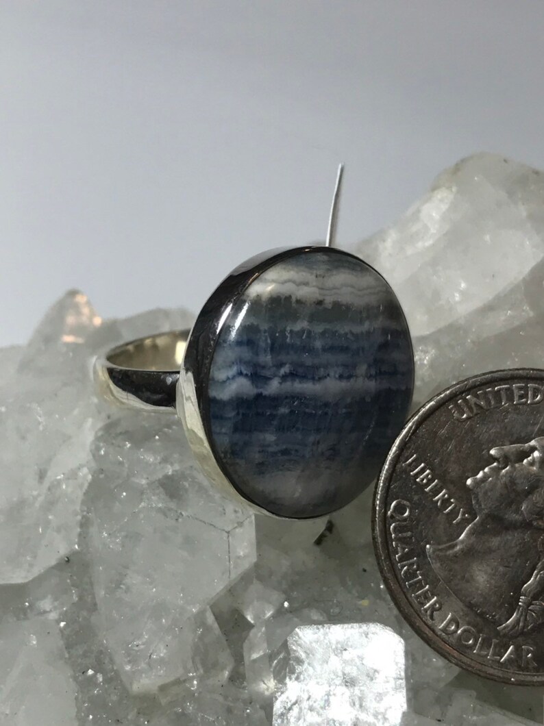 Blue Scheelite Ring Size 7