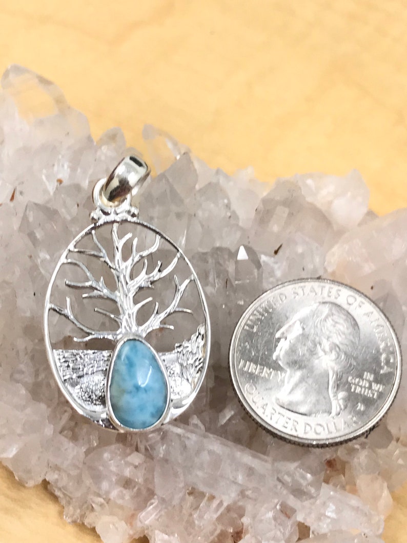 Larimar Tree of Life Pendant