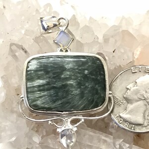 CLEARANCE Beautiful Seraphinite and Opalite Pendant