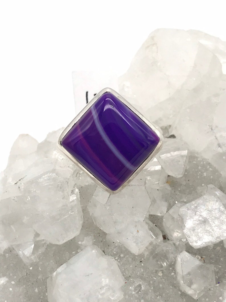 Purple Lace Onyx Ring Size 10