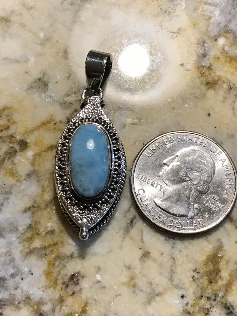 Larimar Poison Box Pendant