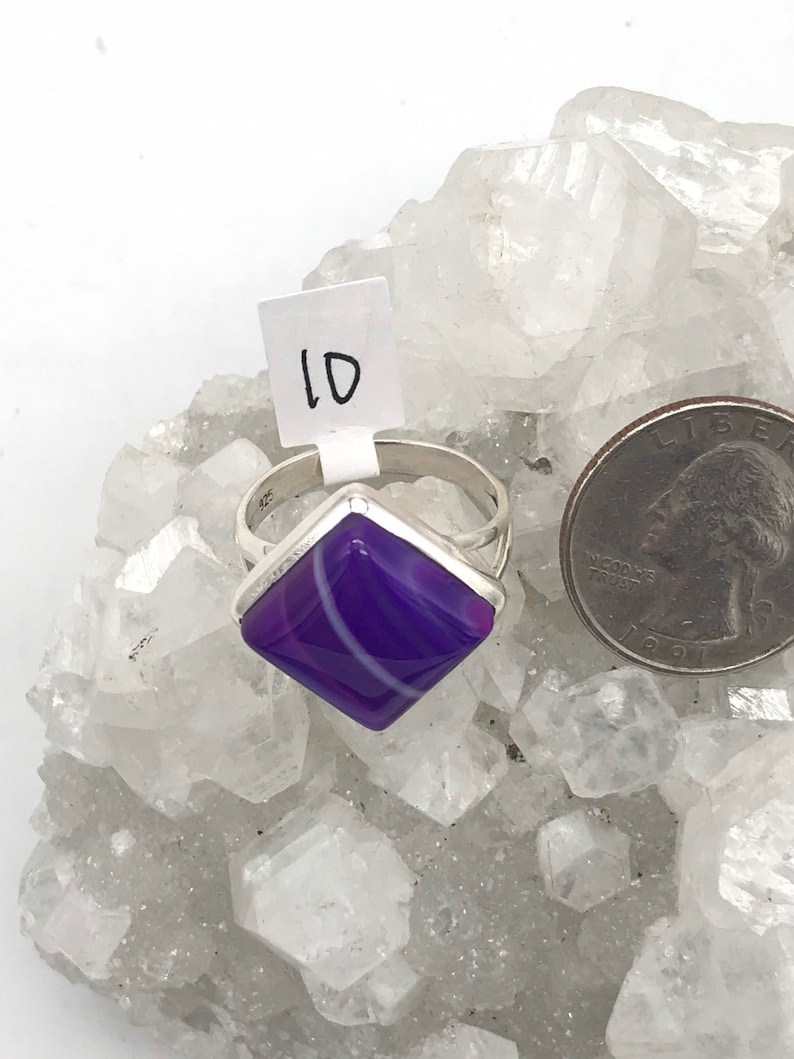 Purple Lace Onyx Ring Size 10