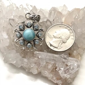 Larimar and Blue Topaz Pendant image 2