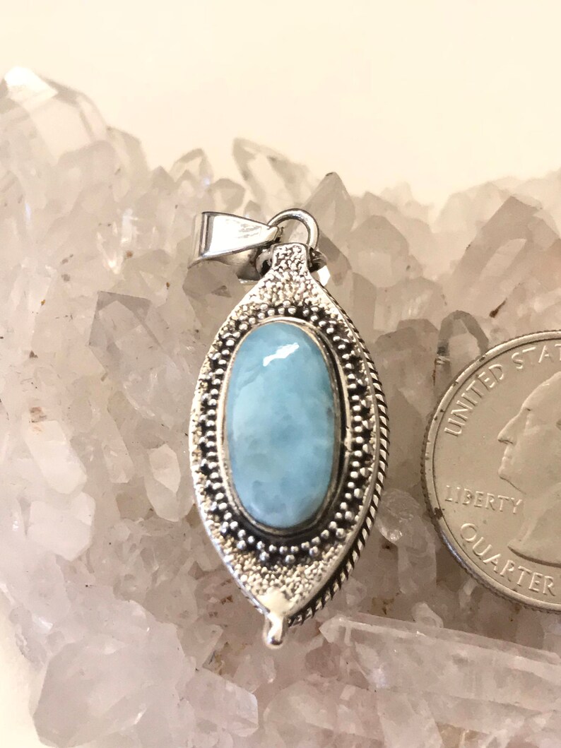 Larimar Poison Box Pendant