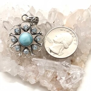 Larimar and Blue Topaz Pendant image 4